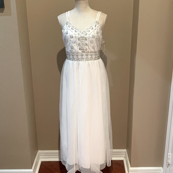 wedding dresses on sale Speechless Girls 7-16 Maxi Dress with Wide Ribbon Hem – S&D Kids main image 0